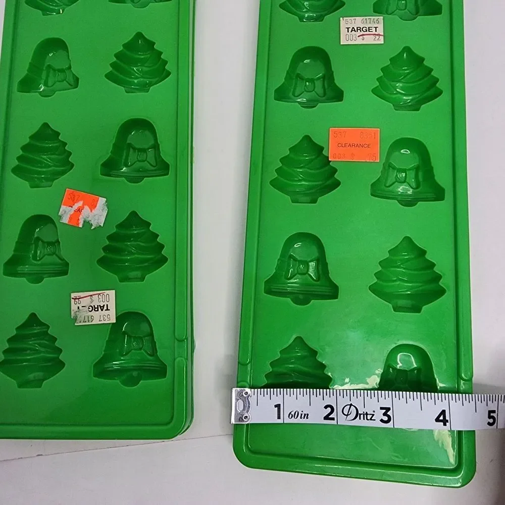 Jello Jigglers Christmas Molds Christmas Tree Bell Holiday Vintage -‎ Lot of 2